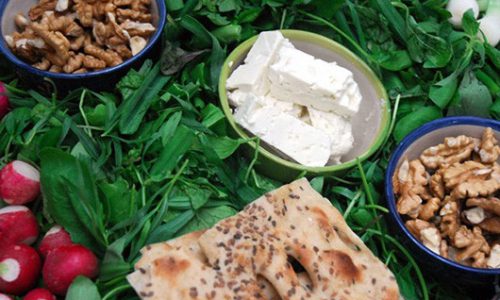Naan o Paneer o Sabzi 500x300 - Iranian vegetarian foods