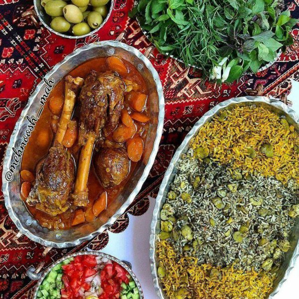 iranian cuisine 600x600 - 10 Essential Iranian Dishes